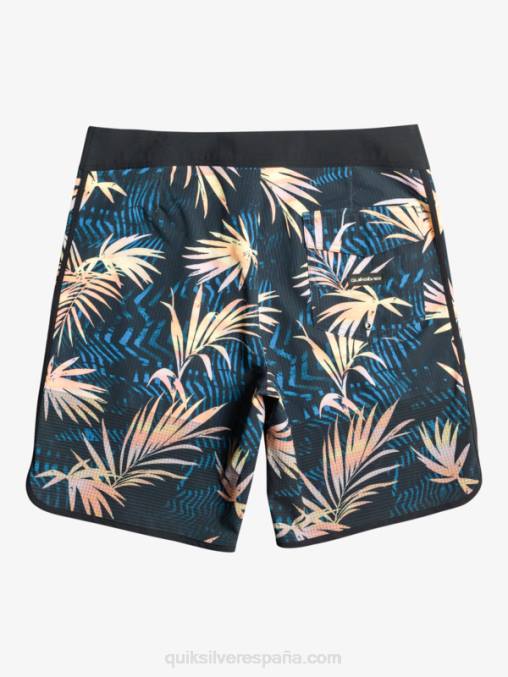 negro shorts de playa highlite festoneado 19 D6T4D31 hombres Quiksilver