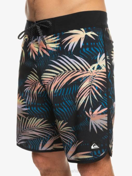 negro shorts de playa highlite festoneado 19 D6T4D31 hombres Quiksilver