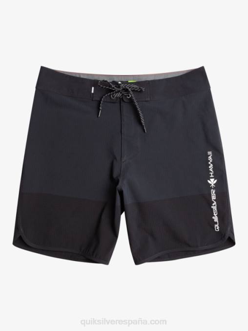 negro shorts de playa highlite festoneado 19 D6T4D37 hombres Quiksilver