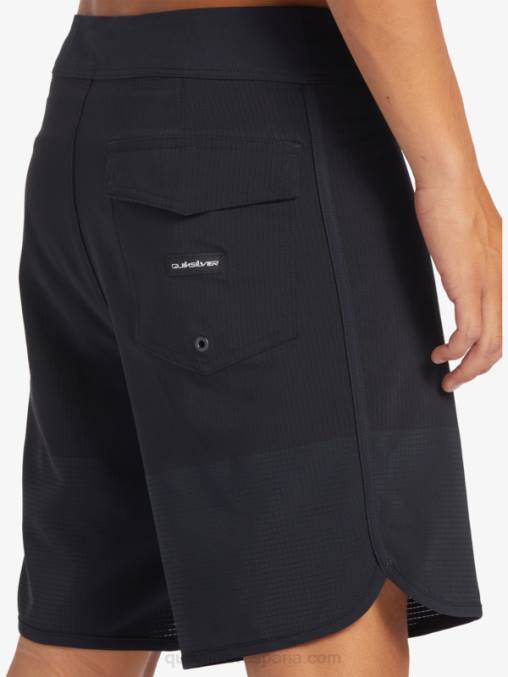 negro shorts de playa highlite festoneado 19 D6T4D37 hombres Quiksilver