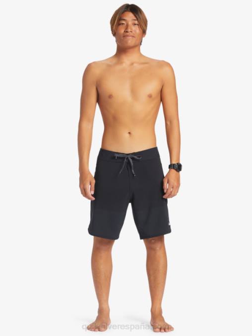 negro shorts de playa highlite festoneado 19 D6T4D37 hombres Quiksilver