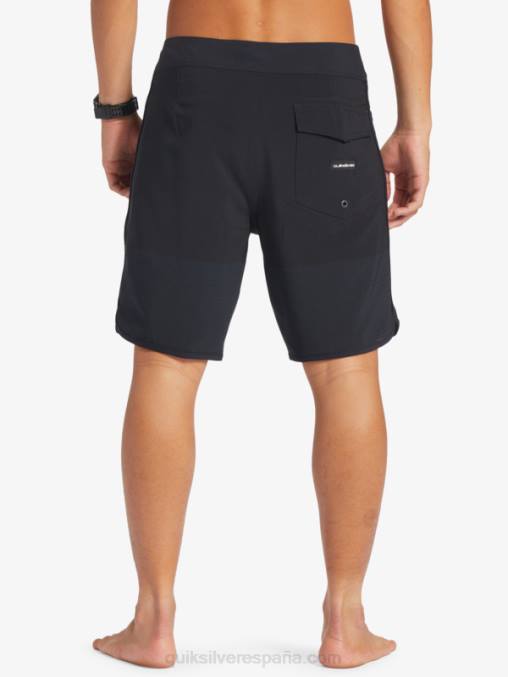 negro shorts de playa highlite festoneado 19 D6T4D37 hombres Quiksilver