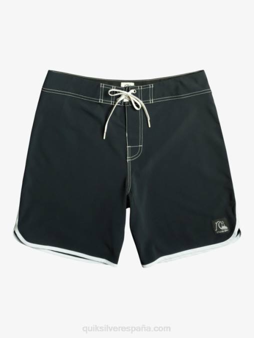 negro shorts de playa originales festoneados 18 D6T4D86 hombres Quiksilver