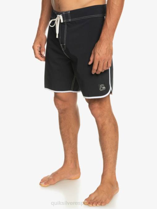negro shorts de playa originales festoneados 18 D6T4D86 hombres Quiksilver