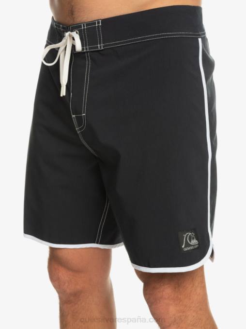 negro shorts de playa originales festoneados 18 D6T4D86 hombres Quiksilver