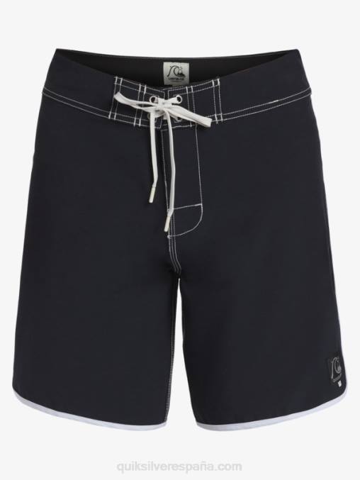 negro shorts de playa originales festoneados 18 D6T4D86 hombres Quiksilver