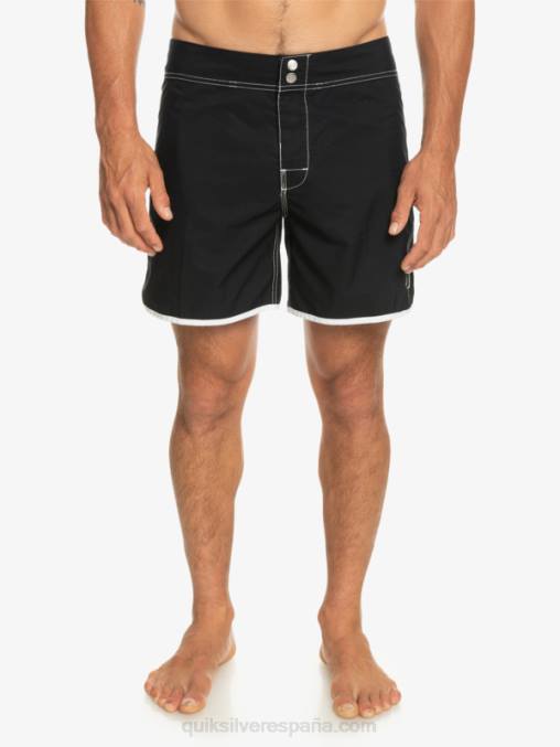 negro shorts de playa originales scallop snap 16 D6T4D168 hombres Quiksilver