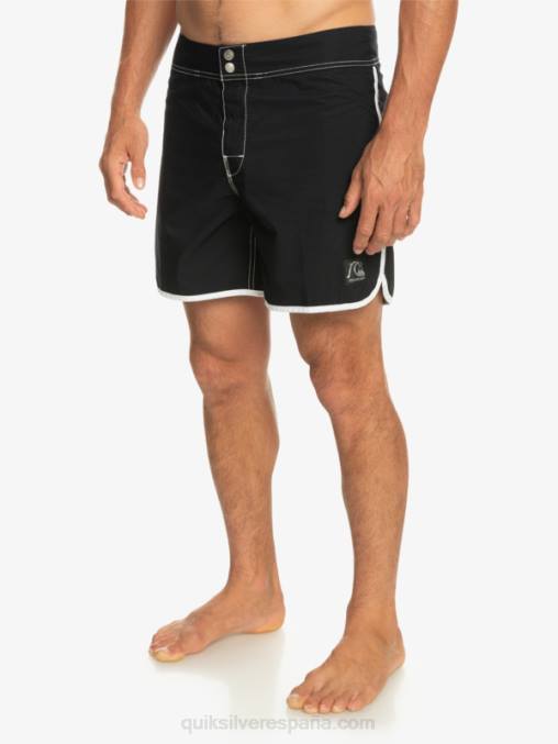 negro shorts de playa originales scallop snap 16 D6T4D168 hombres Quiksilver