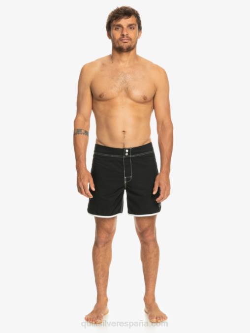 negro shorts de playa originales scallop snap 16 D6T4D168 hombres Quiksilver