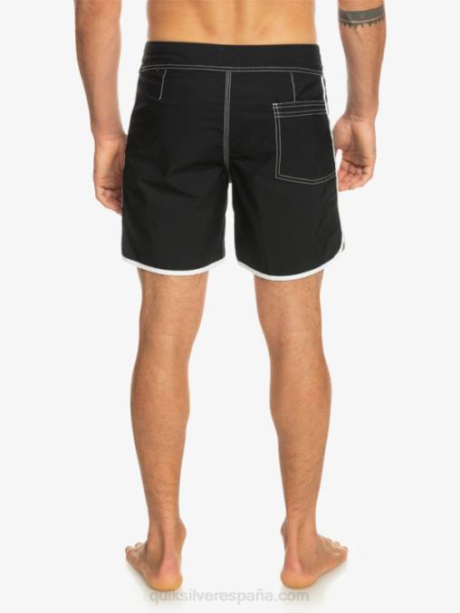 negro shorts de playa originales scallop snap 16 D6T4D168 hombres Quiksilver