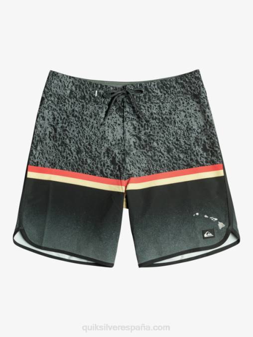 negro shorts de playa surfsilk division scallop 19 D6T4D1395 hombres Quiksilver