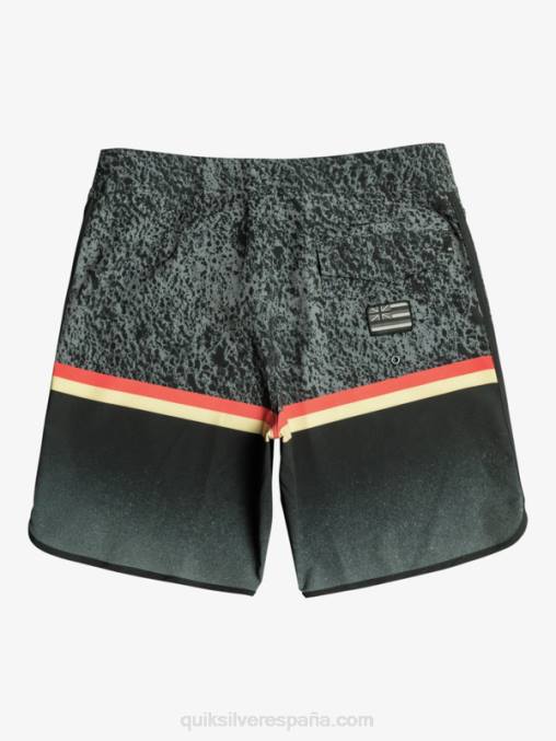 negro shorts de playa surfsilk division scallop 19 D6T4D1395 hombres Quiksilver