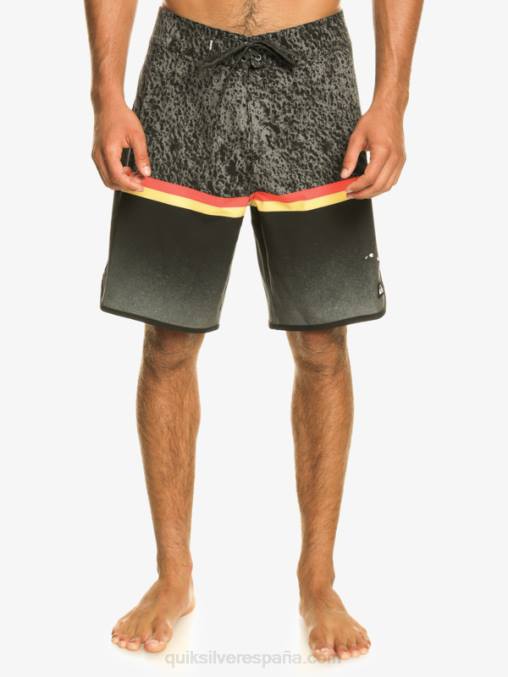 negro shorts de playa surfsilk division scallop 19 D6T4D1395 hombres Quiksilver