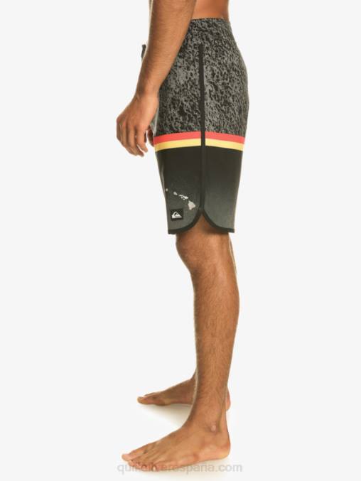 negro shorts de playa surfsilk division scallop 19 D6T4D1395 hombres Quiksilver