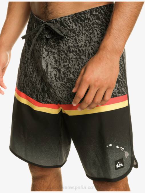 negro shorts de playa surfsilk division scallop 19 D6T4D1395 hombres Quiksilver
