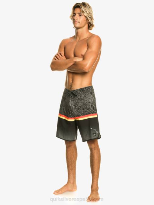 negro shorts de playa surfsilk division scallop 19 D6T4D1395 hombres Quiksilver