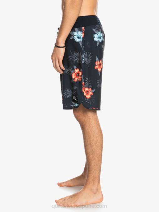 negro shorts de playa surfsilk festoneado 19 D6T4D1496 hombres Quiksilver