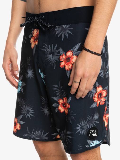 negro shorts de playa surfsilk festoneado 19 D6T4D1496 hombres Quiksilver