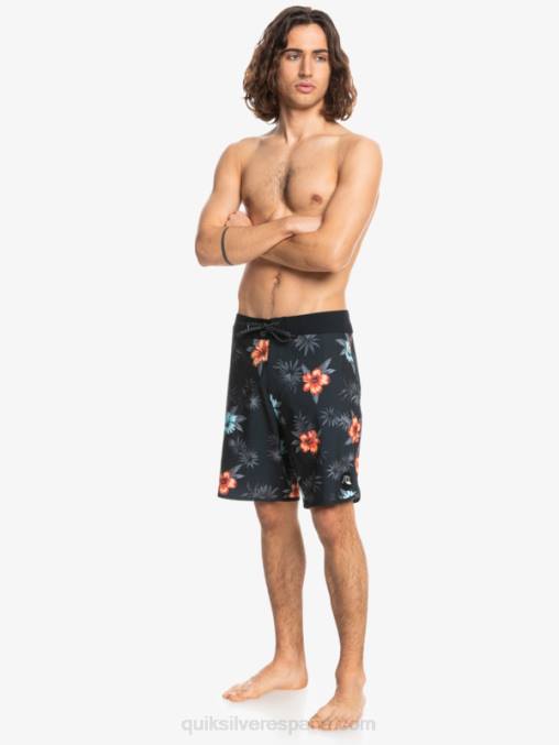 negro shorts de playa surfsilk festoneado 19 D6T4D1496 hombres Quiksilver