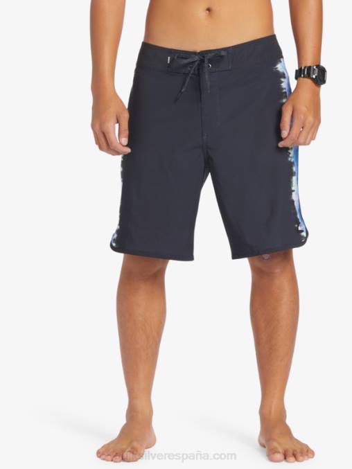 negro shorts de playa surfsilk festoneado 19 D6T4D216 hombres Quiksilver