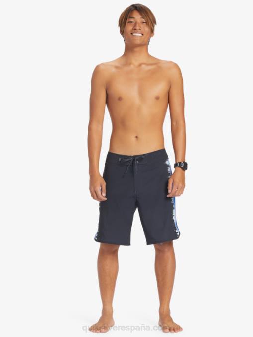 negro shorts de playa surfsilk festoneado 19 D6T4D216 hombres Quiksilver