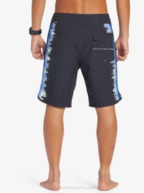 negro shorts de playa surfsilk festoneado 19 D6T4D216 hombres Quiksilver