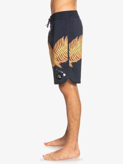 negro shorts de playa surfsilk hawaii scallop 19 D6T4D1881 hombres Quiksilver