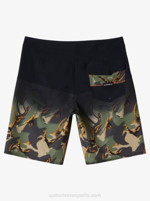negro shorts de playa surfsilk panel 20 D6T4D131 hombres Quiksilver