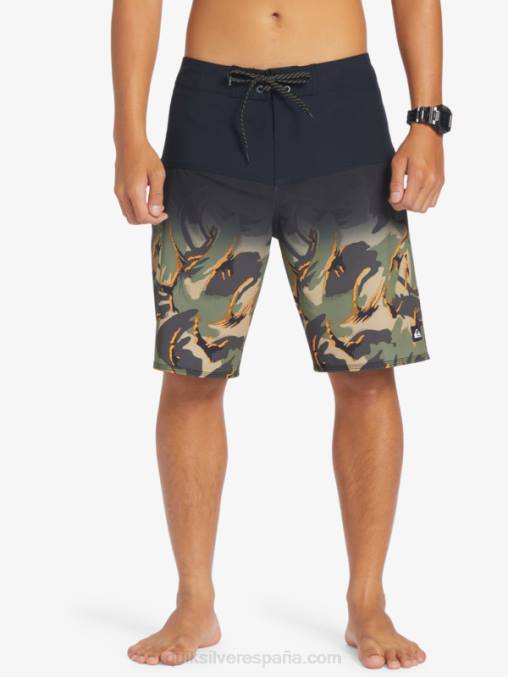 negro shorts de playa surfsilk panel 20 D6T4D131 hombres Quiksilver
