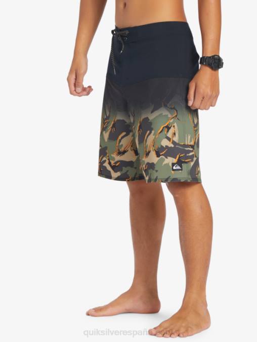 negro shorts de playa surfsilk panel 20 D6T4D131 hombres Quiksilver