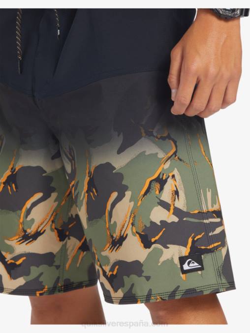 negro shorts de playa surfsilk panel 20 D6T4D131 hombres Quiksilver