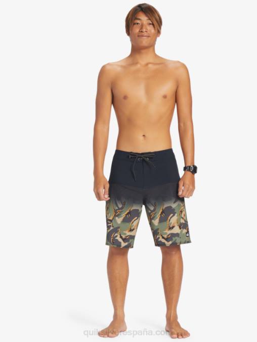 negro shorts de playa surfsilk panel 20 D6T4D131 hombres Quiksilver