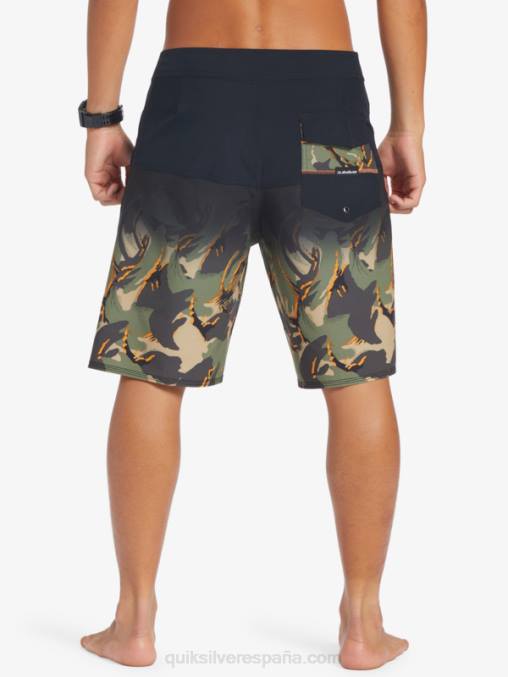 negro shorts de playa surfsilk panel 20 D6T4D131 hombres Quiksilver