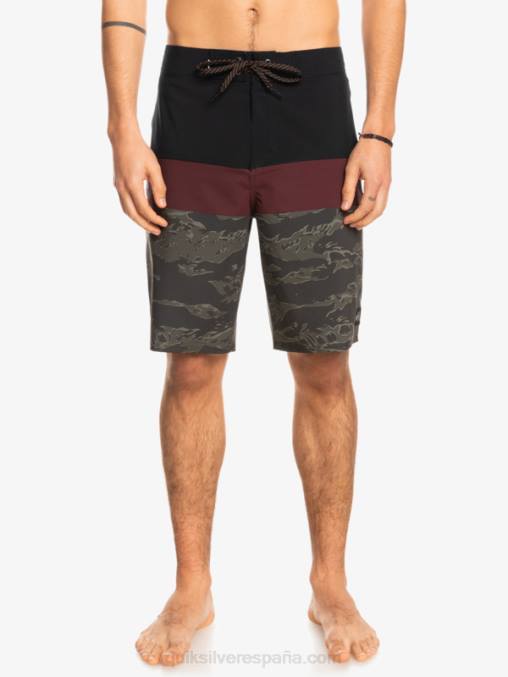 negro shorts de playa surfsilk panel 20 D6T4D1785 hombres Quiksilver