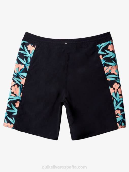 negro shorts de playa waterman cliffside solid 19 D6T4D415 hombres Quiksilver