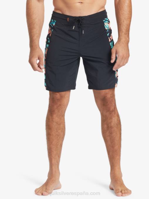 negro shorts de playa waterman cliffside solid 19 D6T4D415 hombres Quiksilver