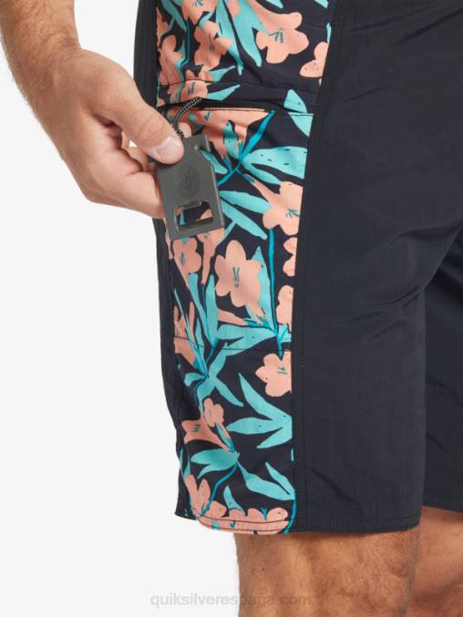 negro shorts de playa waterman cliffside solid 19 D6T4D415 hombres Quiksilver