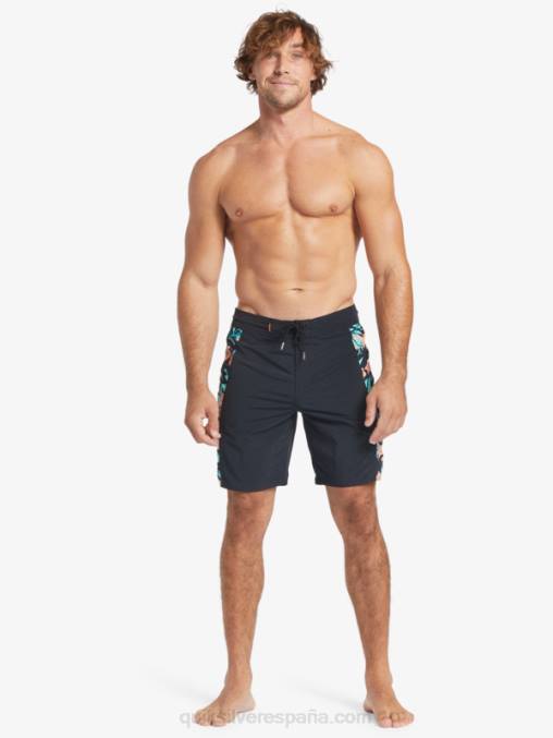 negro shorts de playa waterman cliffside solid 19 D6T4D415 hombres Quiksilver