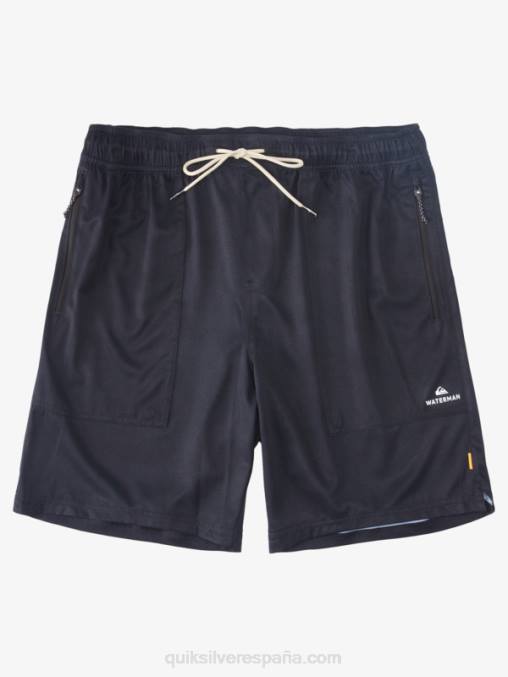negro shorts de playa waterman scout con cremallera anfibio 20 D6T4D1324 hombres Quiksilver