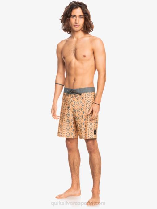 ocre shorts de playa de cáñamo elástico 69 18 D6T4D1816 hombres Quiksilver