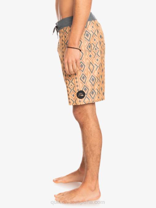 ocre shorts de playa de cáñamo elástico 69 18 D6T4D1816 hombres Quiksilver