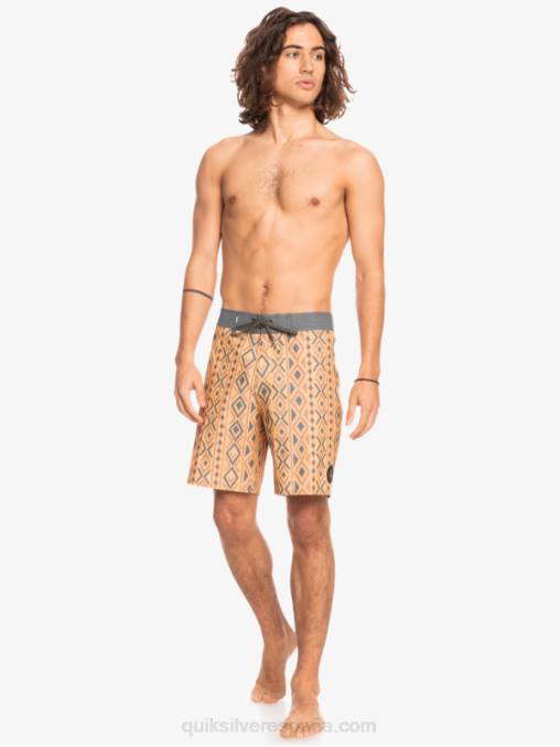 ocre shorts de playa de cáñamo elástico 69 18 D6T4D1816 hombres Quiksilver