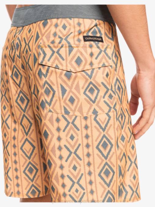 ocre shorts de playa de cáñamo elástico 69 18 D6T4D1816 hombres Quiksilver