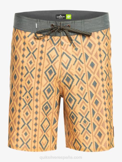 ocre shorts de playa de cáñamo elástico 69 18 D6T4D1816 hombres Quiksilver