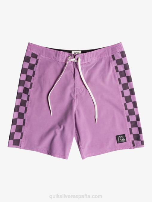 orquídea polvorienta shorts de playa de cáñamo estirados con arco original lavado 18 D6T4D1669 hombres Quiksilver