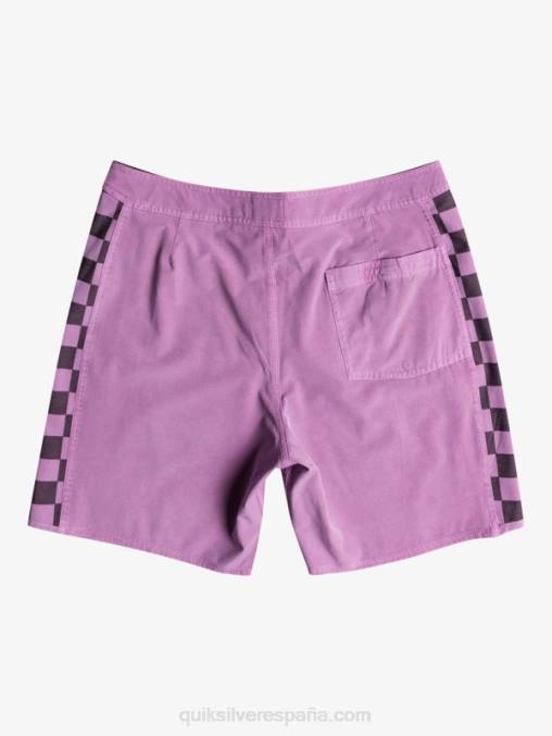 orquídea polvorienta shorts de playa de cáñamo estirados con arco original lavado 18 D6T4D1669 hombres Quiksilver