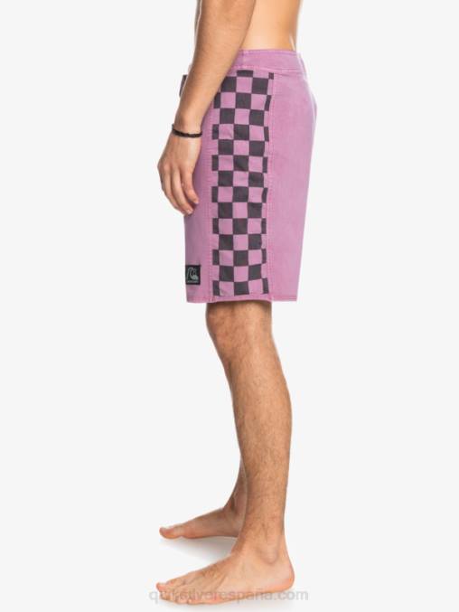 orquídea polvorienta shorts de playa de cáñamo estirados con arco original lavado 18 D6T4D1669 hombres Quiksilver