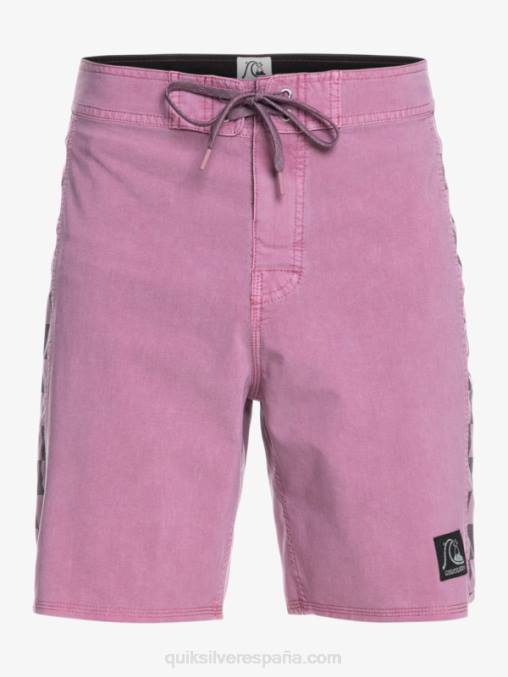 orquídea polvorienta shorts de playa de cáñamo estirados con arco original lavado 18 D6T4D1669 hombres Quiksilver