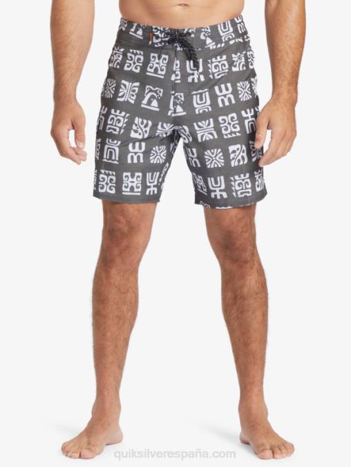 paleta de canal negro bs shorts de playa waterman channel paddle 20 D6T4D640 hombres Quiksilver