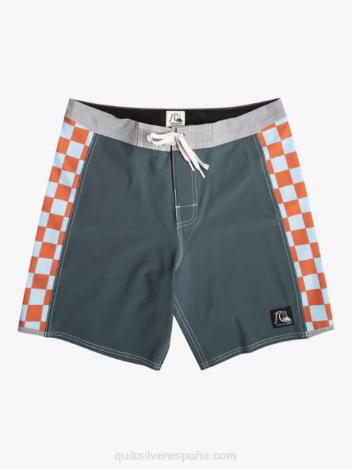 pizarra oscura shorts de playa arco 18 originales D6T4D172 hombres Quiksilver